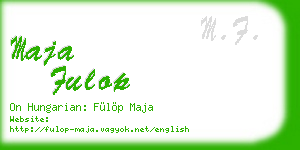 maja fulop business card